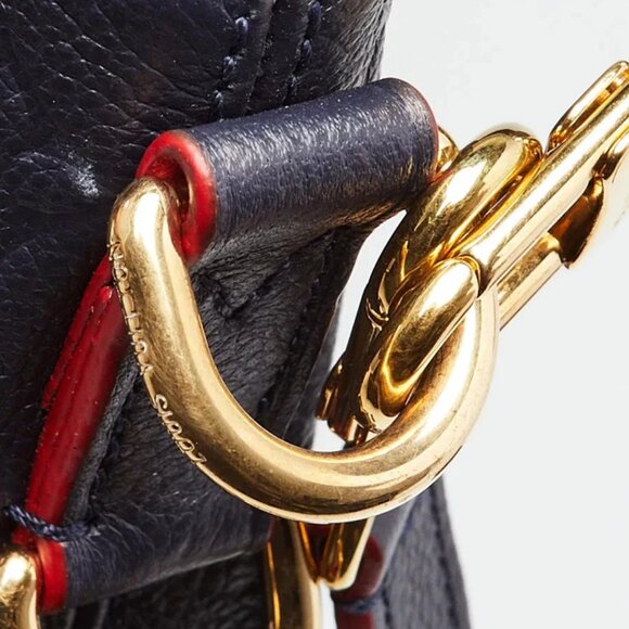 Louis Vuitton Marine/Rouge Monogram Empreinte Leather Melie Bag - Picture 11 of 12